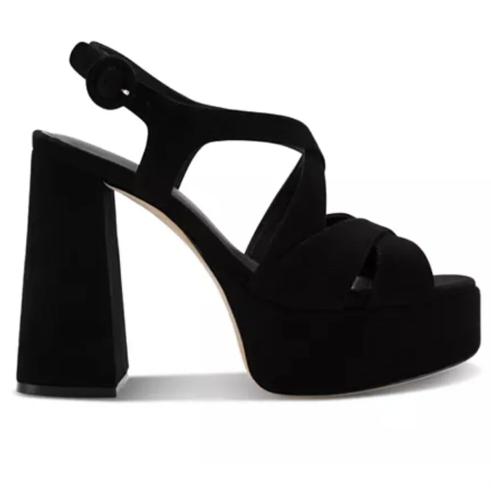 🌹LARROUDE🌹 Bee Platform Sandals Black Size: 8.5